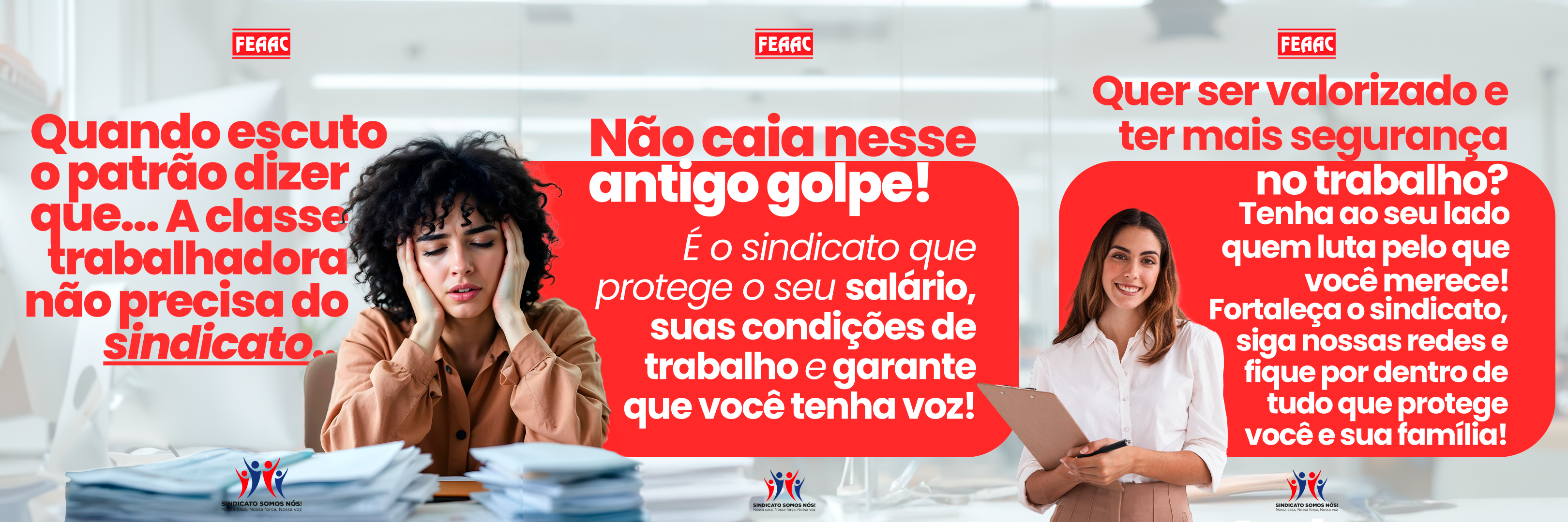 Carrossel de comunicação sindical FEAAC