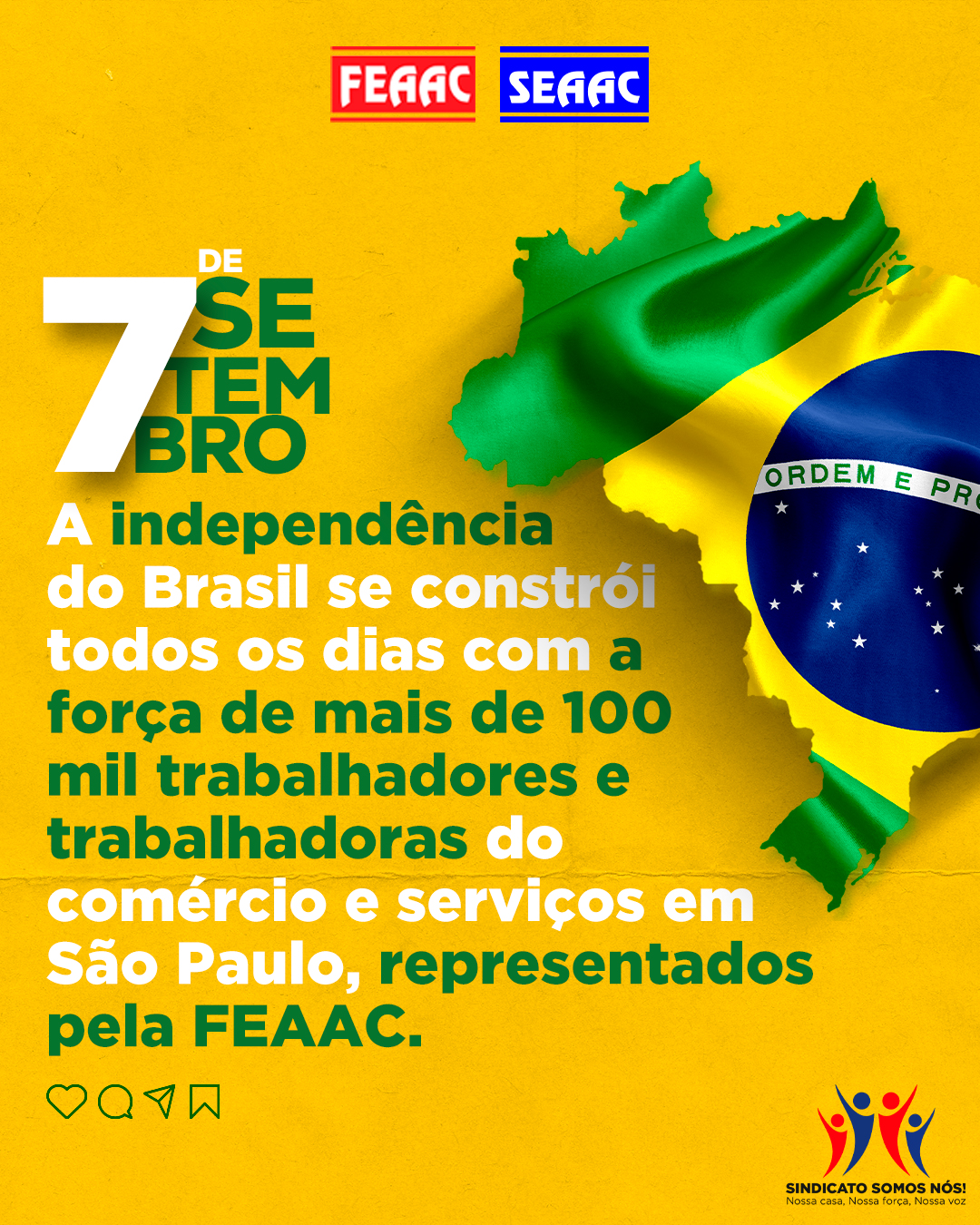 Arte FEAAC sobre Independência do Brasil