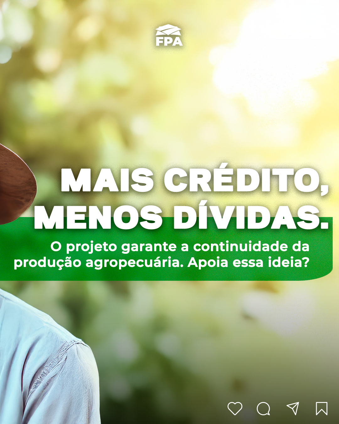 Slide 5 do carrossel Alivio Financeiro para o Agro FPA