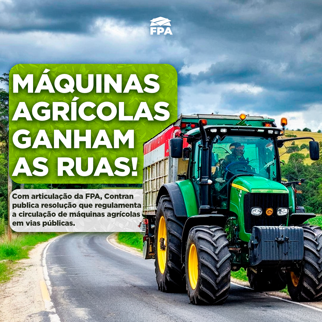 Slide 3 do carrossel Máquinas Agrícolas nas Vias Públicas FPA