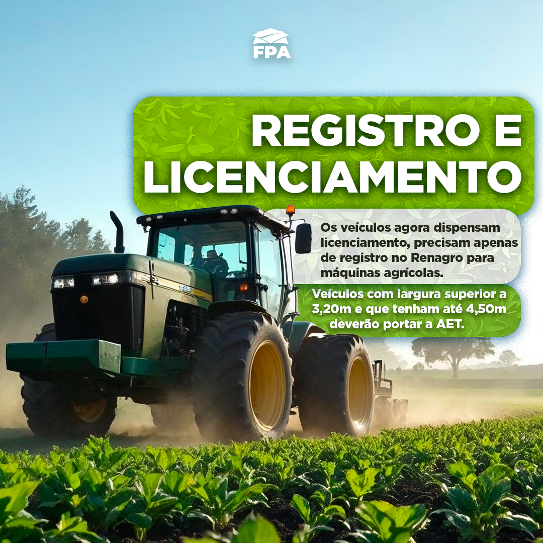 Slide 2 do carrossel Máquinas Agrícolas nas Vias Públicas FPA