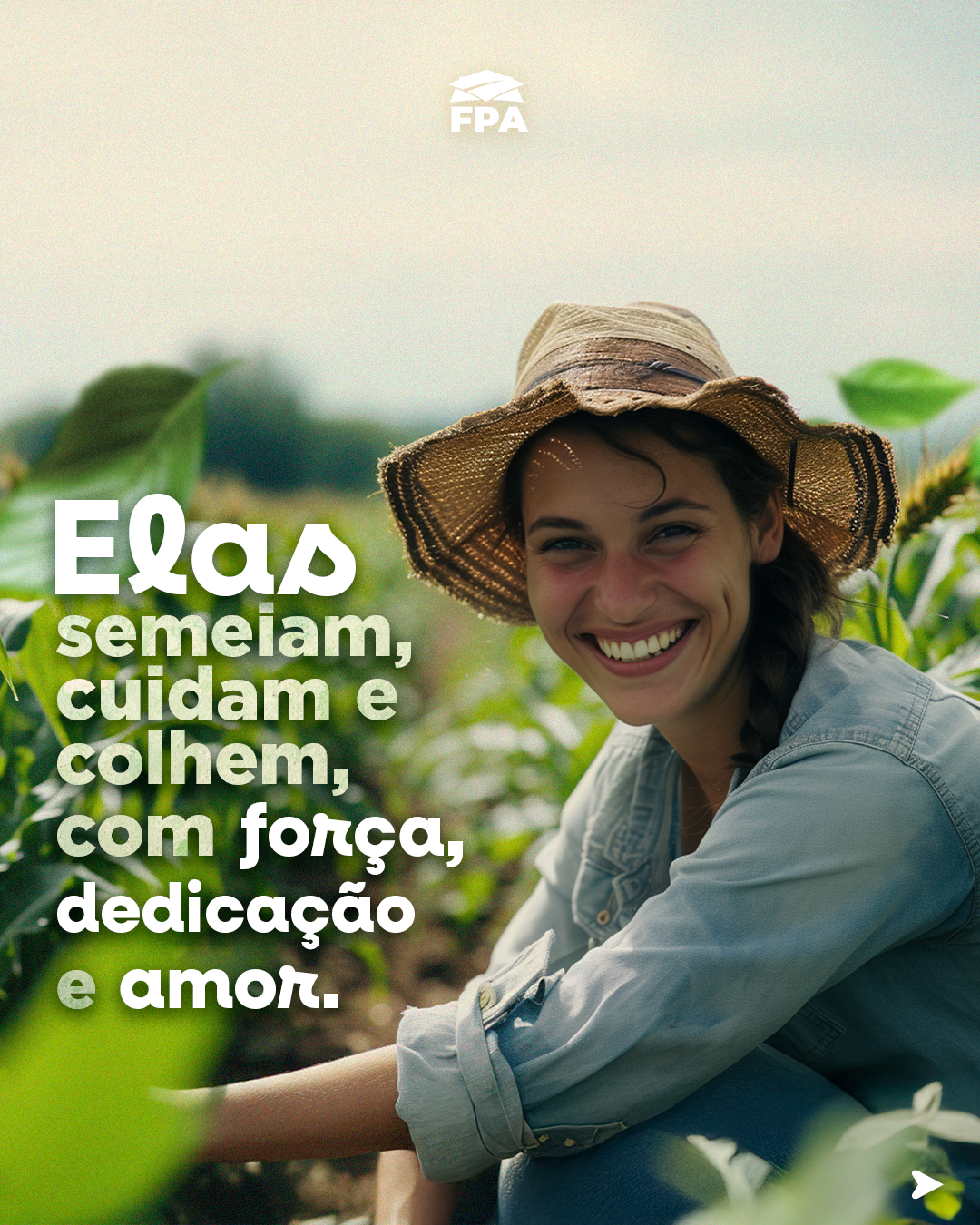 Slide 1 do carrossel Dia Internacional da Mulher no Agro FPA
