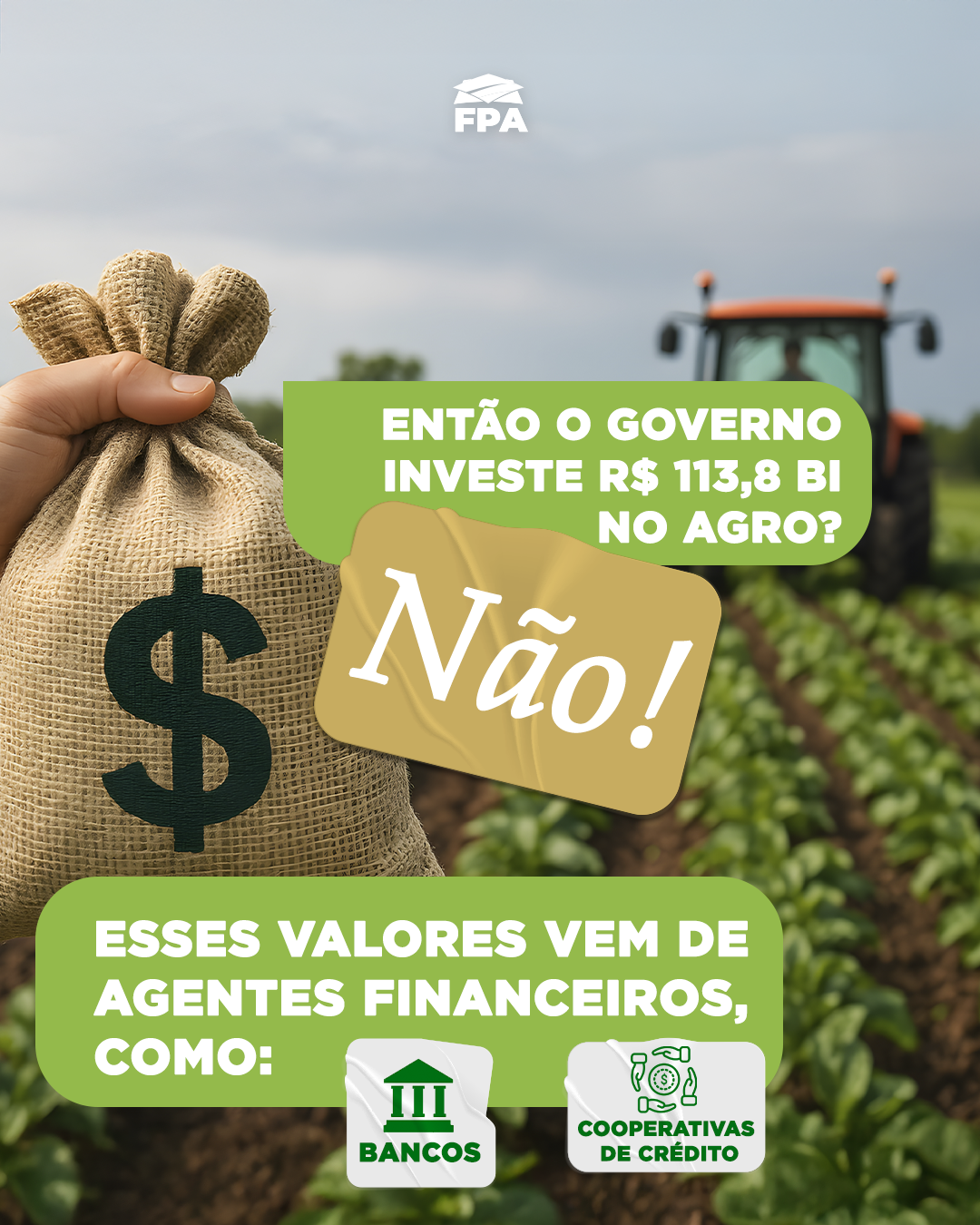 Slide 3 do carrossel Plano Safra e Recursos para o Agro FPA
