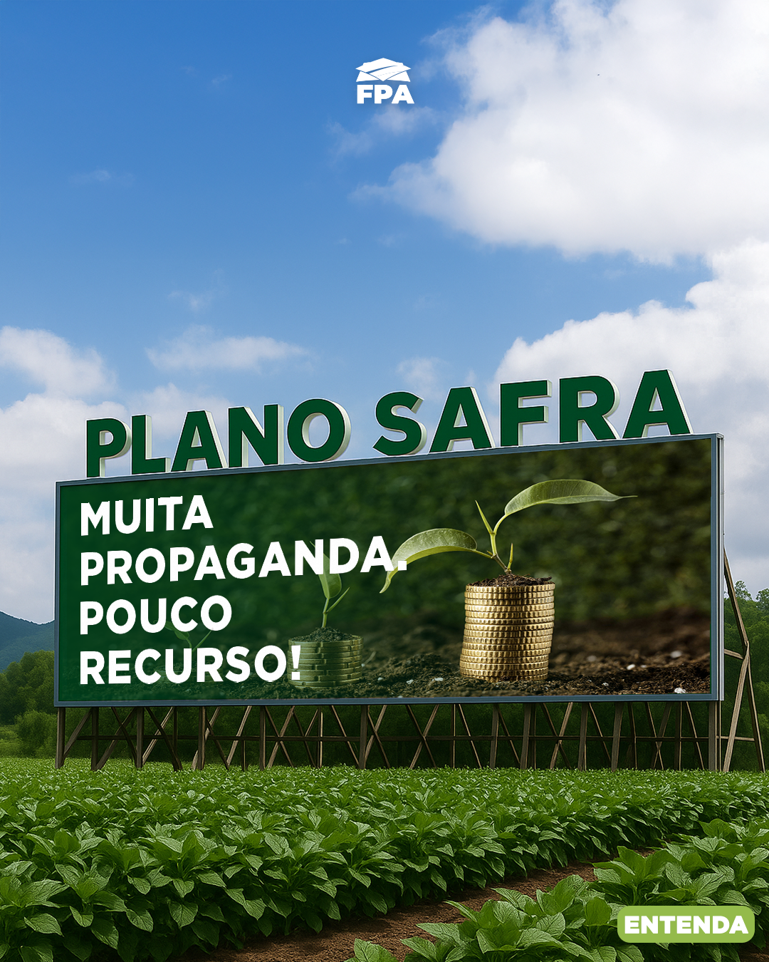 Slide 6 do carrossel Plano Safra e Recursos para o Agro FPA