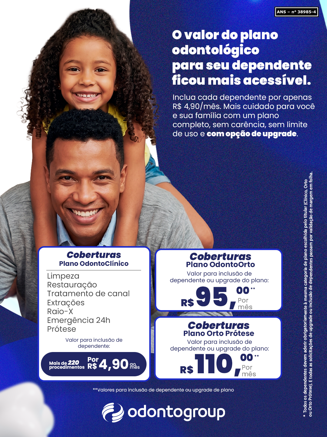 Banner promocional Odontogroup com plano odontológico acessível