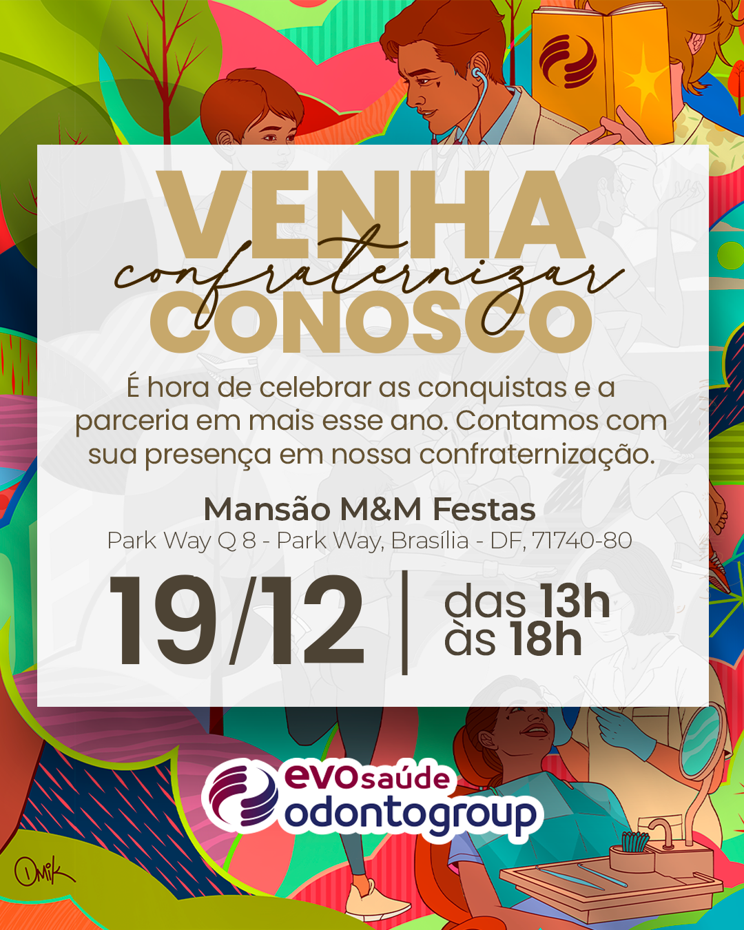 Convite de confraternização Odontogroup