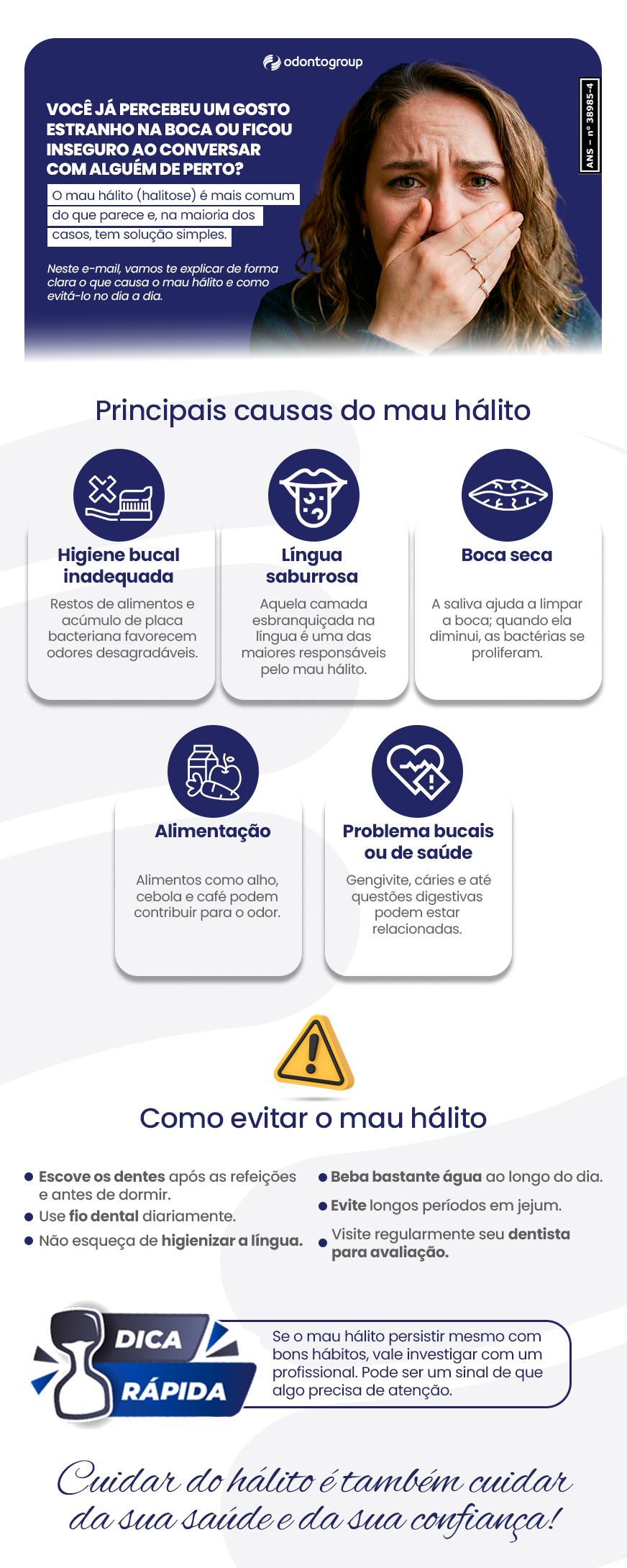 Mail marketing Odontogroup sobre mau hálito